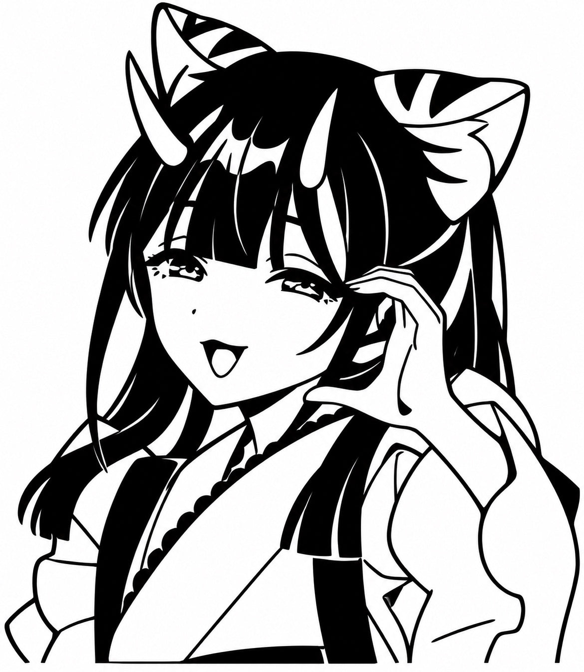 Horned Cat Girl Decal