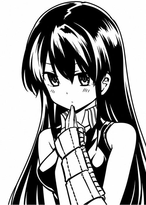 Anime Girl Shushing Decal