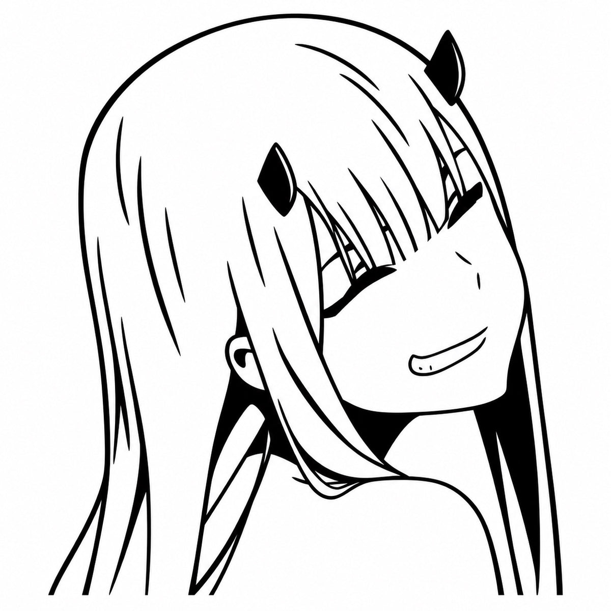 Zero Two Smile Decal
