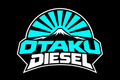 Otaku Diesel teal sun and mountain logo